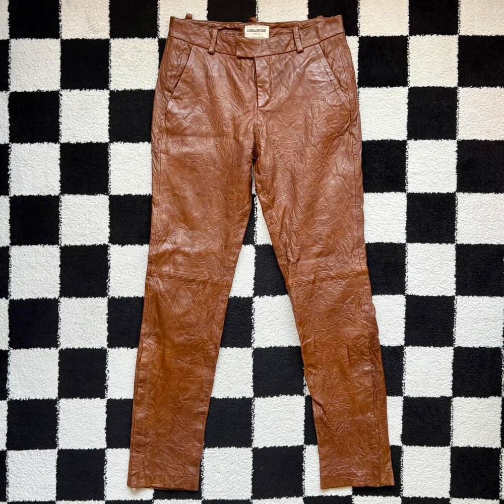 Zadig & Voltaire Brown Leather Pants